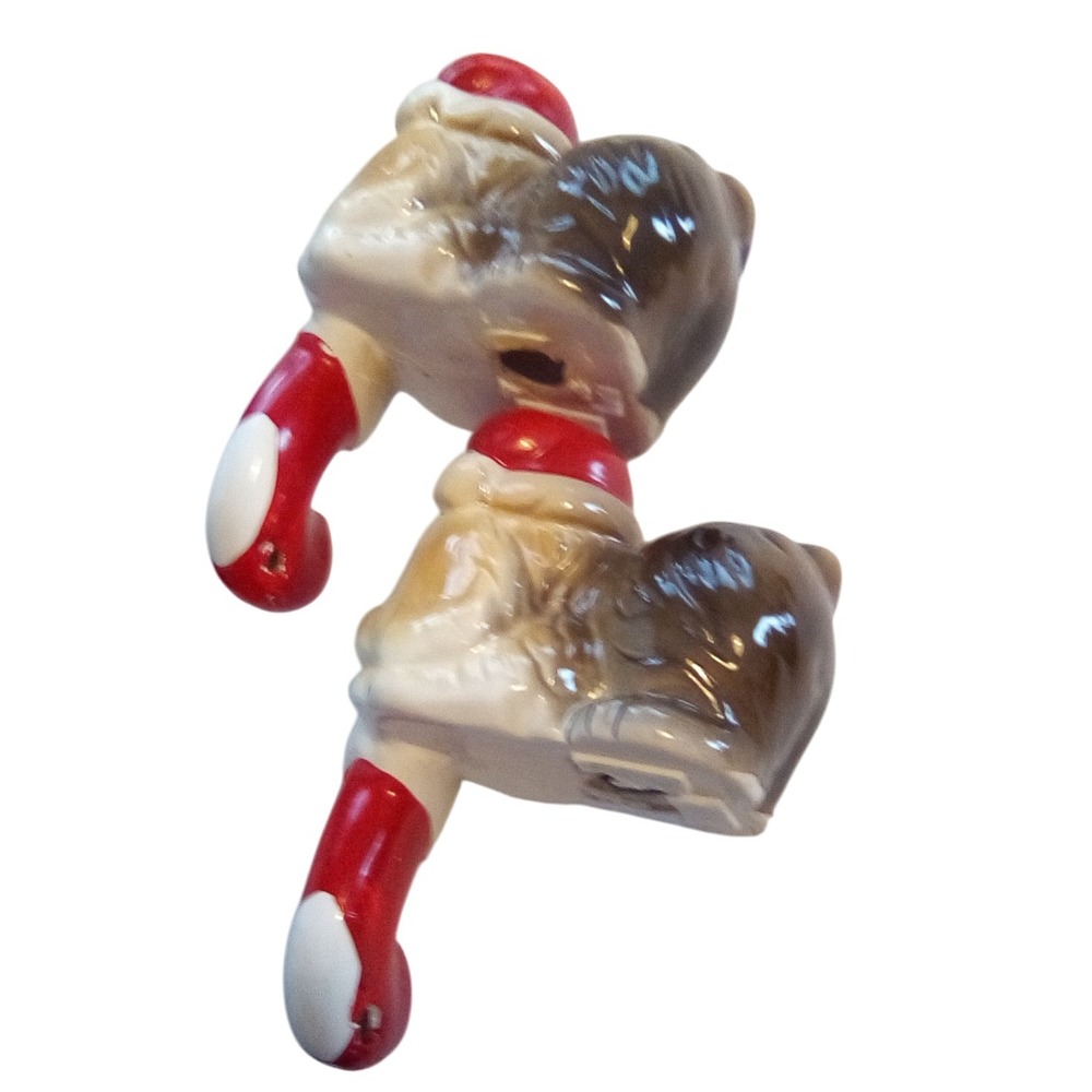 Vintage House of Lloyd,Ceramic Puppy Dog Christmas Stocking Holders,contains (2) - Picture 3 of 8